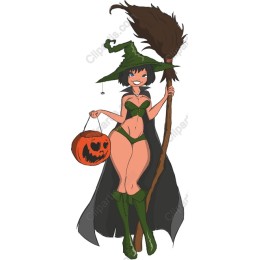 Playful Halloween Witch
