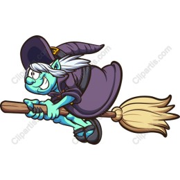 Whimsical Cartoon Witch