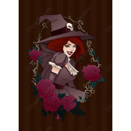 Captivating Witch with Roses