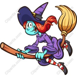 Whimsical Cartoon Witch