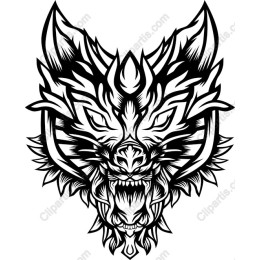 Stylized Wolf Head
