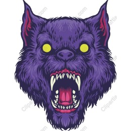 Fierce Purple Wolf