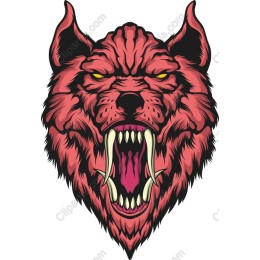 Menacing Wolf Head