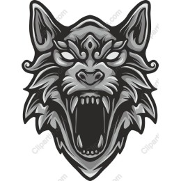 Fierce Wolf Head
