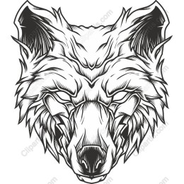 Fierce Wolf Head