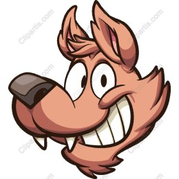 Cheerful Cartoon Wolf