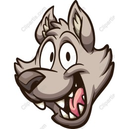 Playful Cartoon Wolf