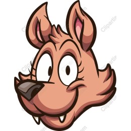 Cute Cartoon Dog Head