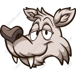 Cartoon Wolf Head