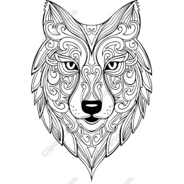 Intricate Wolf in and