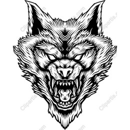 Fierce Wolf Head