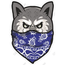 Fierce Canine Character with Stylish Bandana