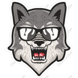 Fierce Wolf with Glasses