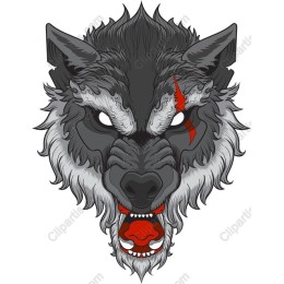 Fierce Wolf Head