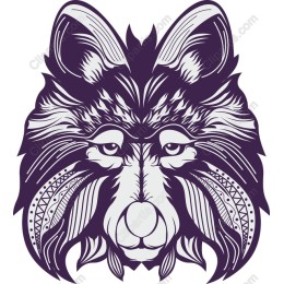 Intricate Wolf Head