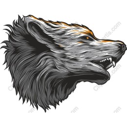 Fierce Wolf Head