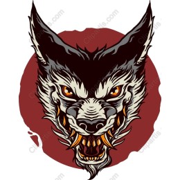 Fierce Wolf Head