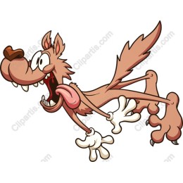 Playful Cartoon Wolf