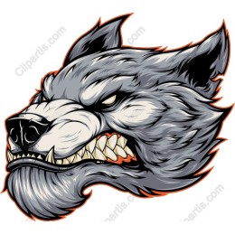 Fierce Wolf Head