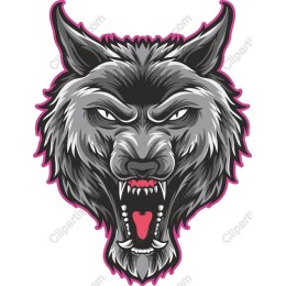Fierce Wolf Head