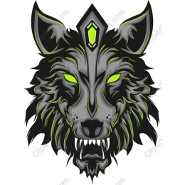 Fierce Wolf Head