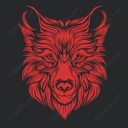 Fierce Red Wolf