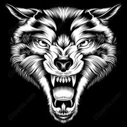 Fierce Roaring Wolf