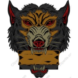 Ferocious Wolf Head