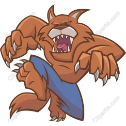 Fierce Cartoon Wolf
