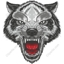 Fierce Wolf Head