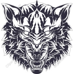 Fierce Wolf Head