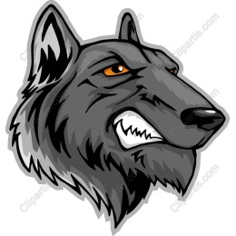 Fierce Wolf Head
