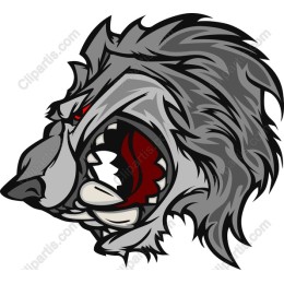Fierce Wolf Head