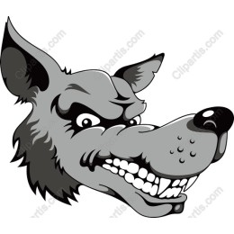 Fierce Wolf Head