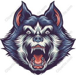 Fierce Wolf Head