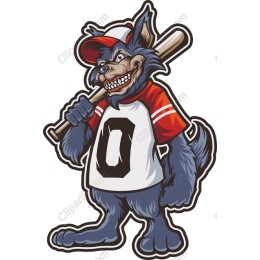 Energetic Wolf Mascot