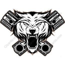 Fierce Wolf with Pistons
