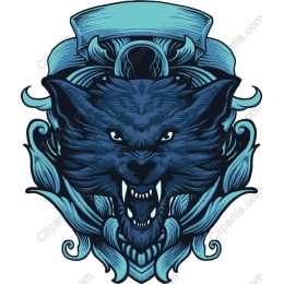 Fierce Wolf Head