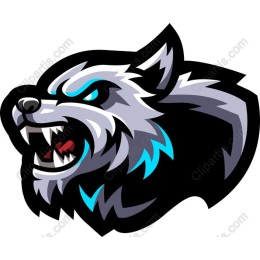 Fierce Wolf Head Clipart