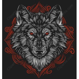 Fierce Wolf Head