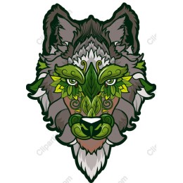 Green Guardian Wolf