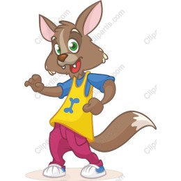 Playful Dog Character