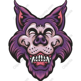 Cartoon Wolf Head
