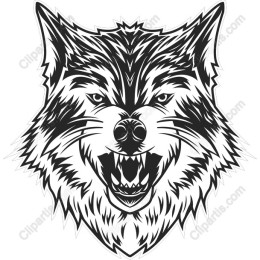 Fierce Wolf Head