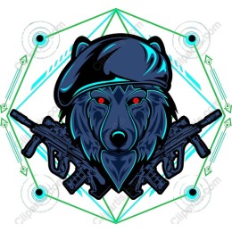 Fierce Military Bear