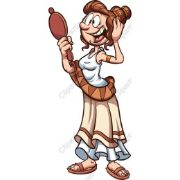 Cheerful Character with Mirror