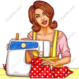 Vintage Sewing Machine & Seamstress