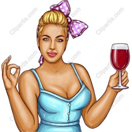 Glamorous Wine Lady