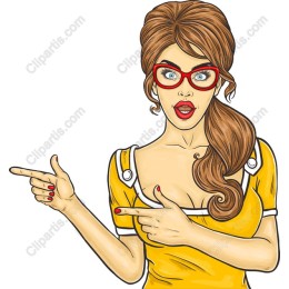 Retro Lady with Glasses