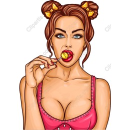 Sweet Treat Delight: Playful Girl